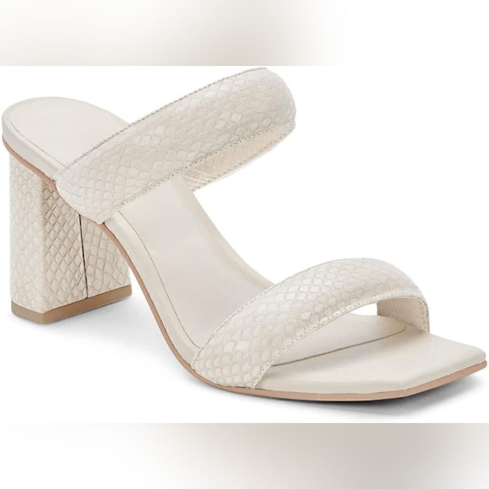 (6-3100)  Juliet Holy Womens Chunky Heels Open Toe Strappy Sandals Sz 11